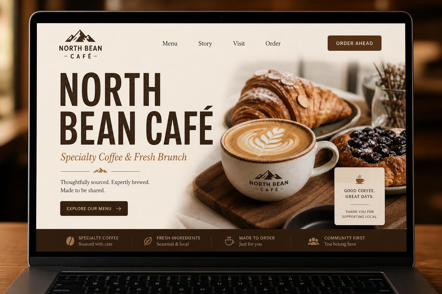 North Bean Café website preview