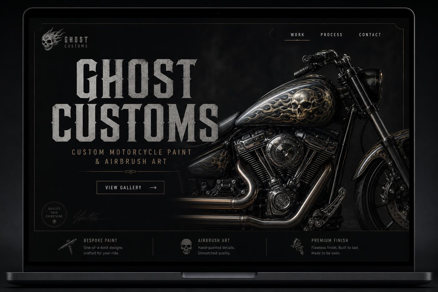 Ghost Customs website preview